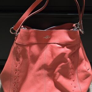 Coach Coral Leather Shoulder Bag